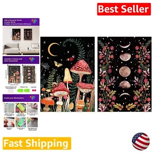 DIY Diamond Painting Kits - Mushroom Forest Theme - 12"x16" - 2 Piece Set - Picture 1 of 9