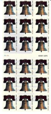 Liberty Bell Scott 4437a ATM Sheet of 18 Forever Stamps. MNH 2007 - Image 1 of 2