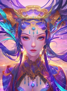 DIY Diamond Painting Vollbild Kaiserin Kaiser Sterne Krone Frau Fantasy Kristall - Bild 1 von 9