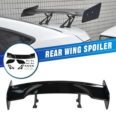 47" Racing GT Style Rear Trunk Wing Spoiler For Toyota Corolla Camry Gloss Black Foto 1 de 4