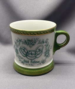 Antiguo C.T. Taza de afeitar Altwasser Fraternal FLT ODD FELLOW 3 1/2" x 3 1/2" - Imagen 1 de 8