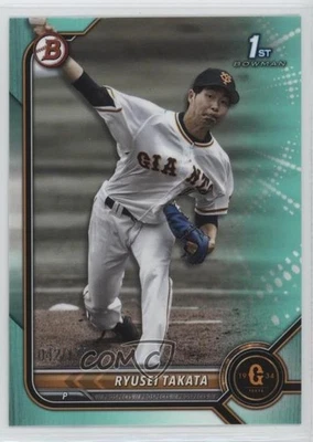 2022 Bowman NPB Nippon Professional Baseball Prospects Aqua /175 Ryusei Takata - Image 1 of 2
