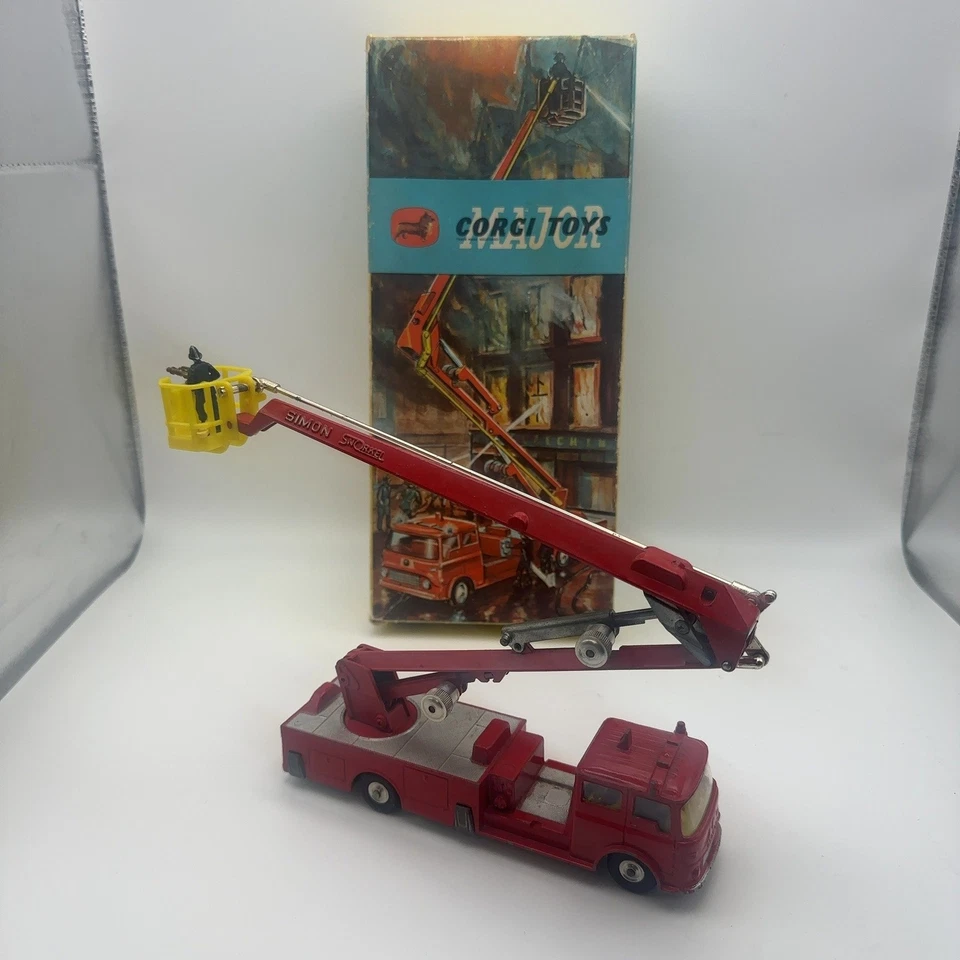 Corgi Toys Simon Snorkel Modelo de Camión de Bomberos Vintage Rojo Diecast Coleccionable Foto 1 de 4