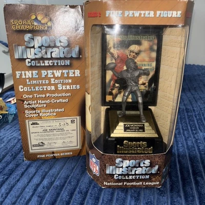 Sports Illustrated Fine Pewter Figure Joe Montana 49ers Collectible - Image 1 of 4