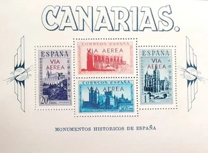 Edifil 63 Sheet of 848 Canary Islands Via Aerea RED OVERLOAD HB Spain 1939 - Picture 1 of 1