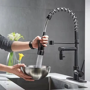 Commercial Pre-Rinse Kitchen Taps Pull Down Spray Spring Kitchen Sink Mixer Taps - Picture 1 of 14