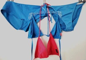vittorio ROSSI/eleMar Bikini Set 4-tlg. Badeanzug blau-rot Größe 170 w. neu - Bild 1 von 5