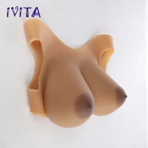 IVITA FF Cup Big Areola Oval Breasts Silicone Breast Transgender Fake Boobs 6XL - Picture 1 of 12