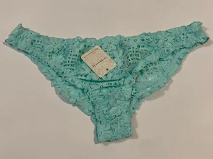 Free People Intimately Bikini Panty Womens Mint  See Through Lace Keyhole Medium - Picture 1 of 3