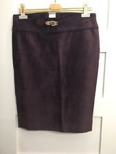 NWT Gucci Suede Leather Skirt Made In Italy Sz44