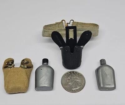 De colección Mediados de los 60 Captain Action, GI JOE Juguete Accesorios 2x Cantimplora y Cinturón, Soportes Hong Kong Foto 1 de 4