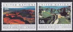Naciones Unidas Nueva York 1992 Yvert 605/06 Patrimonio de la Humanidad MNH VF - Imagen 1 de 1