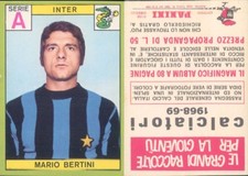 PANINI FOOTBALLERS FIGURE A-1968/69*INTER,MARIO BERTINI *NEW, PERFECT