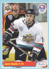 JERRY KEEFE, BELFAST GIANTS, RARE 2000-01 BISL CARD.