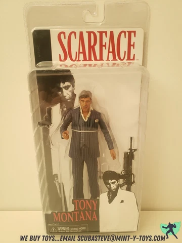 NIB Unopened NECA Reel Toys Scarface Tony Montana Blue Suit Action Figure doll Cover