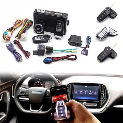 Universal Car Alarm Keyless Entry System Start Stop for Car Auto Ignition Button - Image 1 of 4