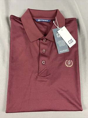 Cutter & Buck Golf Shirt Polo DryTec CHEST LOGO SVCC Small Maroon MSRP $70 - Image 1 of 4