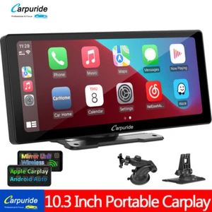 Carpuride 10.3" Wireless Apple Carplay Android Auto Car Stereo GPS Navi Monitor - Picture 1 of 13