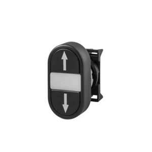 Giovenzana PPDLR.3 Push Button Double Lighted Flush Left-Right, Black - Imagen 1 de 1