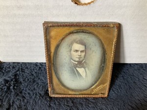 Daguerreotype Photo Of Man With Nice Suit 2”x 2.5”