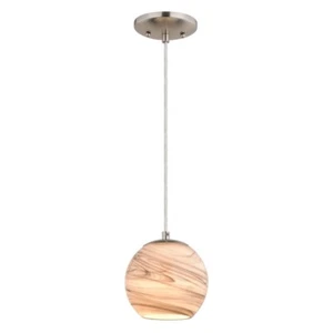 Vaxcel Milano 6.25" Mini Pendant, Marble Swirl Satin Nickel - P0408 - Picture 1 of 1