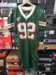 Nike Miami Hurricanes Game Football Jersey Damione Lewis VTG Size 54! - Picture 1 of 2