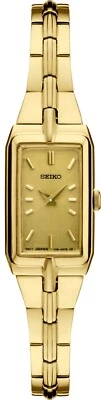 Seiko Ladies Essentials SWR048 Gold-Tone 15mm Women's Watch - Image 1 of 4