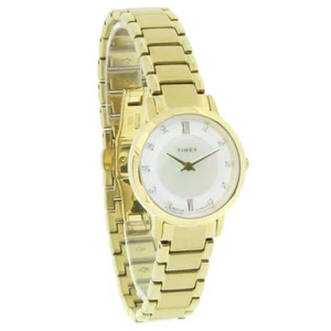Timex T2P421 Women's Classic Dress Diamond MOP Gold-Tone Bracelet Quartz Watch - Picture 1 of 3