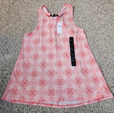 NWT Banana Republic Women’s Racerback Tank Top Size XS Pink White Geometric - Image 1 of 4