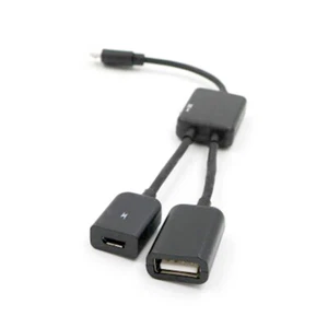 Micro USB To OTG General Splitter Charging Cable For Samsung S4/Note8 - Zdjęcie 1 z 4