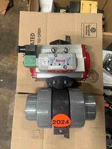 Bray 92-0830-11300-532 Actuator with 630250-21520536 Solenoid and 2" Ball Valve - Picture 1 of 7