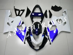 White Blue ABS Injection Mold Bodywork Fairing Kit for GSXR600 GSXR750 2004 2005 - Picture 1 of 6