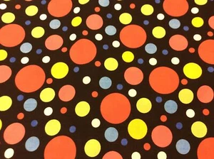 Benartex-Baby Safari-04216-coloured Spots On Black-100% Cotton - Picture 1 of 5
