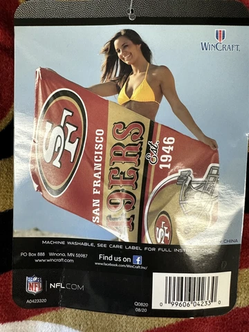 NFL San Francisco 49ers Est. 1946 Beach Towel 28"x58" Super Colors and Vibrancy Cover