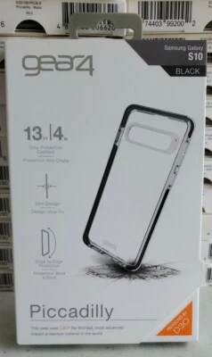 Funda Gear4 Piccadilly para Samsung Galaxy S10 - Transparente/Negro - SGS10B1PICBLK Foto 1 de 4