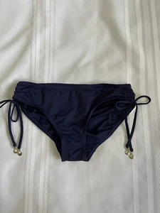 Anne Cole CORAL REEF Ruched-Side Bikini Swim Bottom, Navy Blue, NWT Size S 8O - Picture 1 of 4