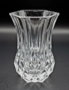 Vintage Cristal D’arques Crystal Violet Bud Vase Longchamps (?) Clear 3” Tall - Imagen 1 de 14