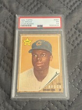 1962 Topps Lou Brock Star Rookie Card RC #387 PSA 1.5 Chicago Cubs HOF