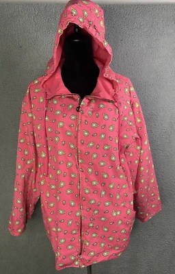 Chaqueta Reversible United Colors Of Benetton Vintage 46 (US 10) Rosa Cremallera Capucha Foto 1 de 4