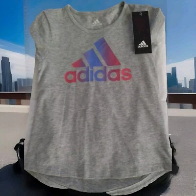 Camiseta ADIDAS niñas 4t gris logo Foto 1 de 3