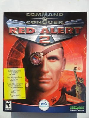 BIG BOX Command & Conquer Red Alert 2 EA PC 2000 GAME TWIN TOWERS ED. NEW SEALED - Image 1 of 4