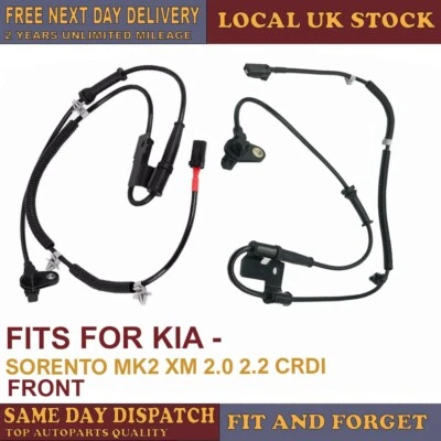 2X FOR KIA SORENTO MK2 XM 2.2 CRDI  2.4 CVVT ABS SPEED SENSOR [2009-ON] FRONT - Image 1 of 4