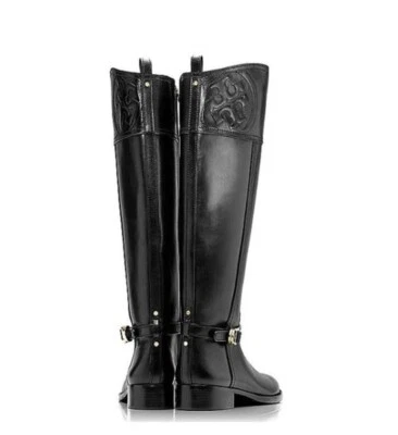 New Tory Burch Marlene Leather Riding Boots - Image 1 of 4