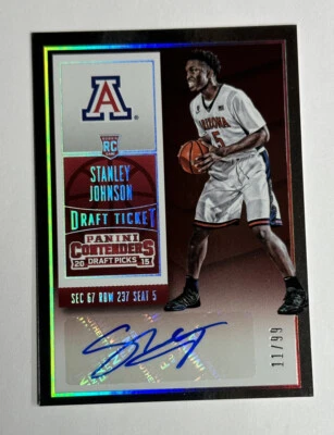 2015 Panini Contenders Draft Picks Stanley Johnson Rookie Auto 11/99 - Image 1 of 4