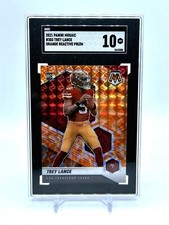 2021 Mosaic Reactive Orange Trey Lance Rookie Card RC SGC 10