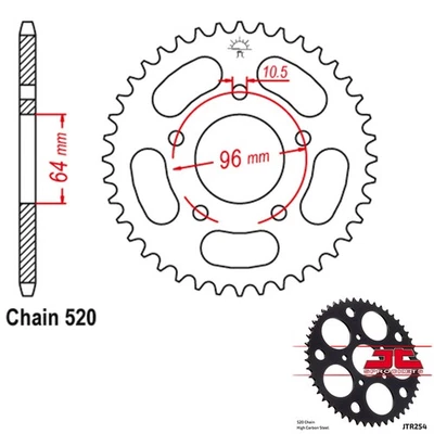 Piñones JT 1983 Honda XR200 JTR254,50T Foto 1 de 2