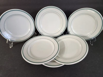 Anillo verde platos de pan/postre de colección vitrificados de China para restaurante de 7" Foto 1 de 4