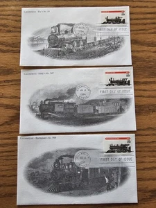 1994 Mystic Stamp FDC Locomotives - Qty 3 - Picture 1 of 1