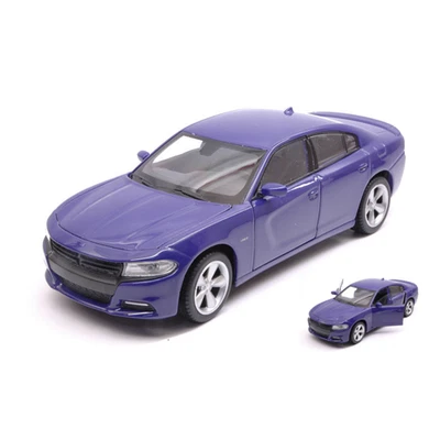 DODGE CHARGER R/T 2016 PURPLE 1:24-27 Welly Auto Stradali Modellino Nuovo - Immagine 1 di 3
