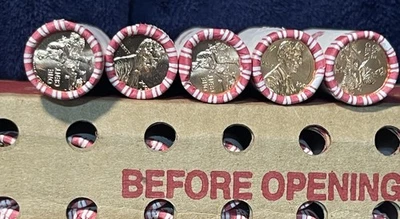 Centavo Lincoln 2009-D años formativos sin circular 5 rollos BU de caja bancaria Foto 1 de 4